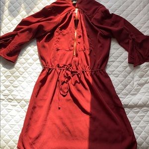 Red velvet dress